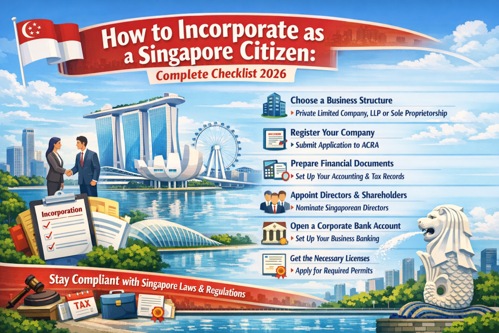 How to Incorporate as a Singapore Citizen 2026 how to incorporate as a singapore citizen checklist 2026
