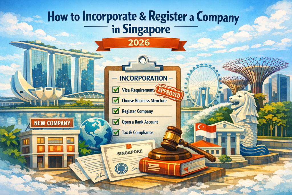 Register and Incorporate a Company in Singapore 2026 how to incorporate and register in singapore